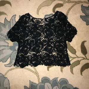 Black Crochet crop top